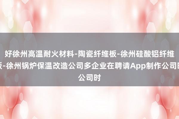 好徐州高温耐火材料-陶瓷纤维板-徐州硅酸铝纤维板-徐州锅炉保温改造公司多企业在聘请App制作公司时